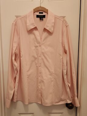 Kasper Oxford Cloth Blouse - Size 16W